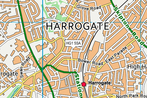 HG1 5SA map - OS VectorMap District (Ordnance Survey)