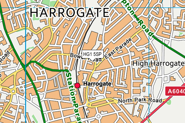 HG1 5SP map - OS VectorMap District (Ordnance Survey)