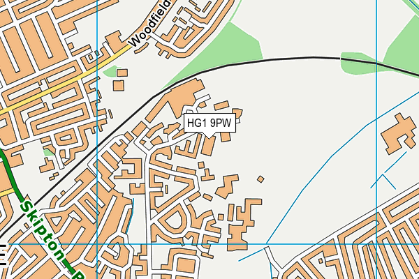 HG1 9PW map - OS VectorMap District (Ordnance Survey)