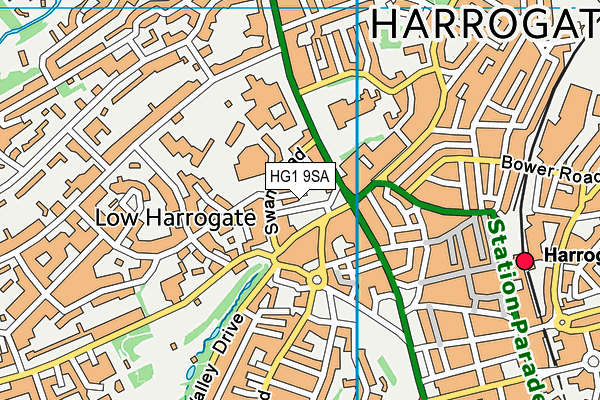 HG1 9SA map - OS VectorMap District (Ordnance Survey)