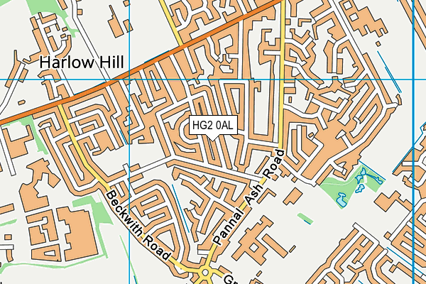 HG2 0AL map - OS VectorMap District (Ordnance Survey)