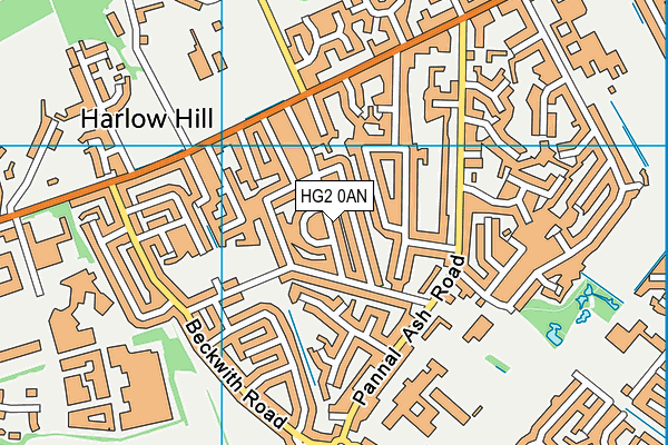HG2 0AN map - OS VectorMap District (Ordnance Survey)