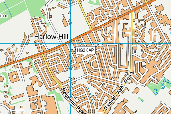HG2 0AP map - OS VectorMap District (Ordnance Survey)