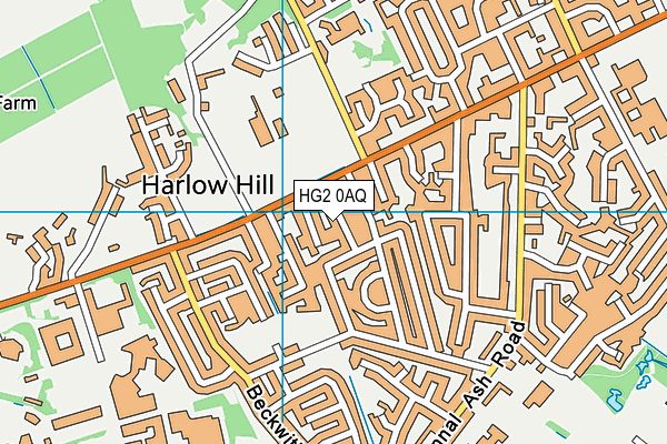 HG2 0AQ map - OS VectorMap District (Ordnance Survey)