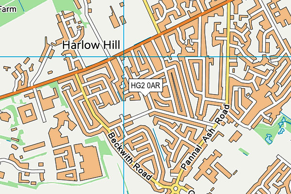 HG2 0AR map - OS VectorMap District (Ordnance Survey)