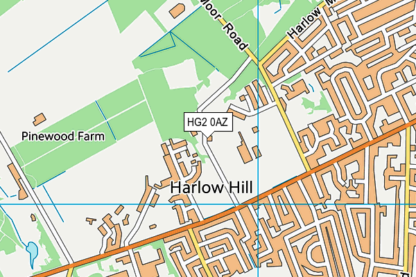 HG2 0AZ map - OS VectorMap District (Ordnance Survey)