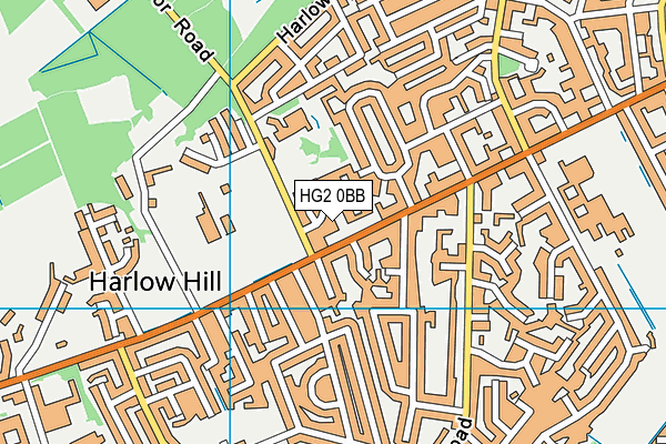 HG2 0BB map - OS VectorMap District (Ordnance Survey)