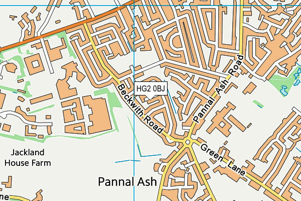 HG2 0BJ map - OS VectorMap District (Ordnance Survey)