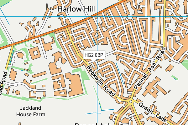 HG2 0BP map - OS VectorMap District (Ordnance Survey)