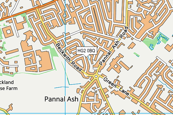 HG2 0BQ map - OS VectorMap District (Ordnance Survey)