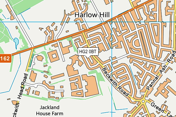 HG2 0BT map - OS VectorMap District (Ordnance Survey)