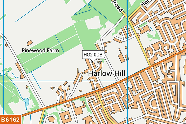 Harlow Hill map (HG2 0DB) - OS VectorMap District (Ordnance Survey)