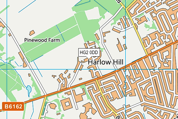 Harlow Hill Squash And Sports Club map (HG2 0DD) - OS VectorMap District (Ordnance Survey)