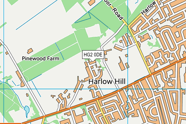 HG2 0DE map - OS VectorMap District (Ordnance Survey)