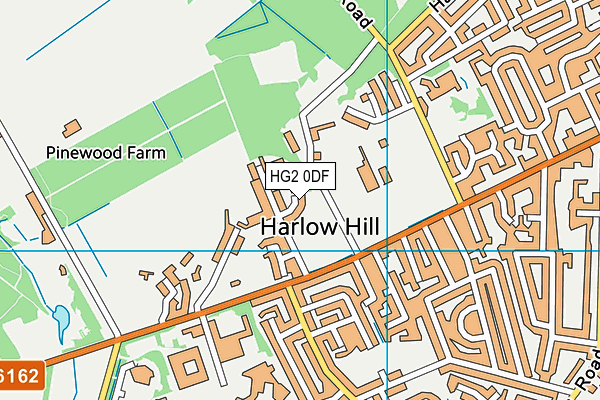 HG2 0DF map - OS VectorMap District (Ordnance Survey)