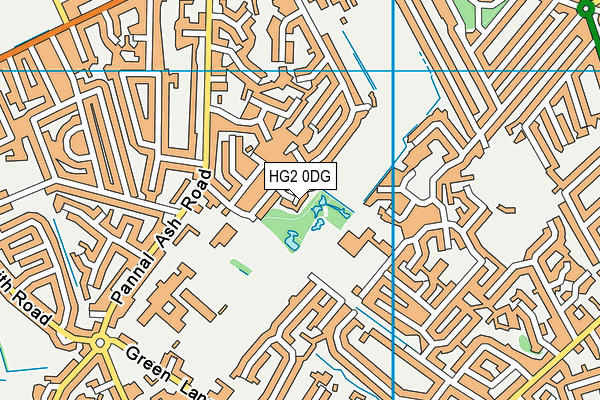 HG2 0DG map - OS VectorMap District (Ordnance Survey)