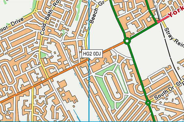 HG2 0DJ map - OS VectorMap District (Ordnance Survey)