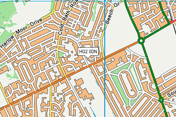 HG2 0DN map - OS VectorMap District (Ordnance Survey)