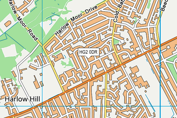 HG2 0DR map - OS VectorMap District (Ordnance Survey)