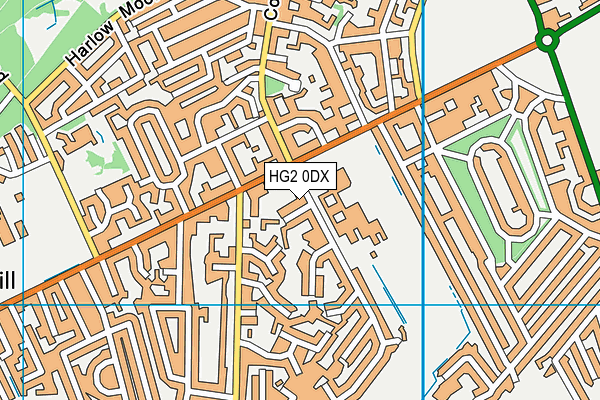 HG2 0DX map - OS VectorMap District (Ordnance Survey)