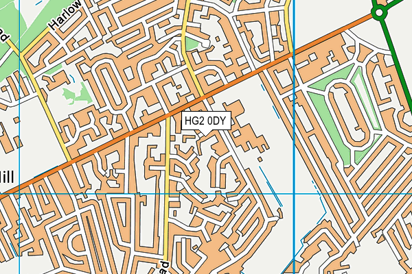 HG2 0DY map - OS VectorMap District (Ordnance Survey)