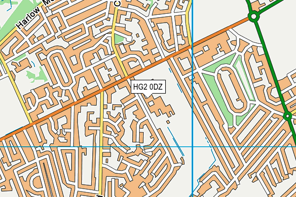 Harrogate Grammar School map (HG2 0DZ) - OS VectorMap District (Ordnance Survey)