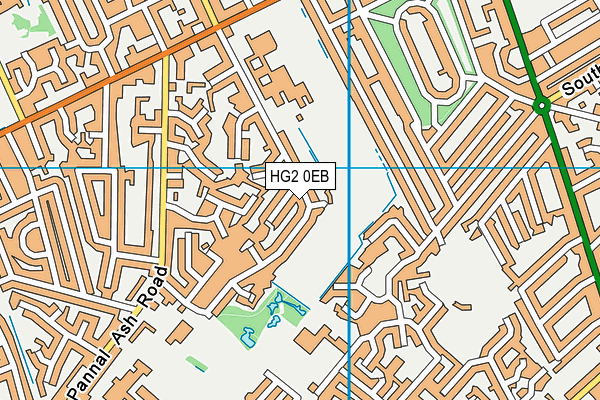 HG2 0EB map - OS VectorMap District (Ordnance Survey)