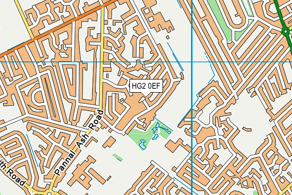 HG2 0EF map - OS VectorMap District (Ordnance Survey)