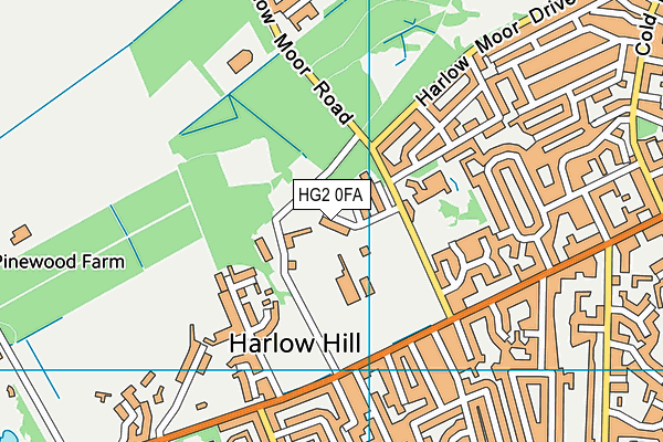 HG2 0FA map - OS VectorMap District (Ordnance Survey)