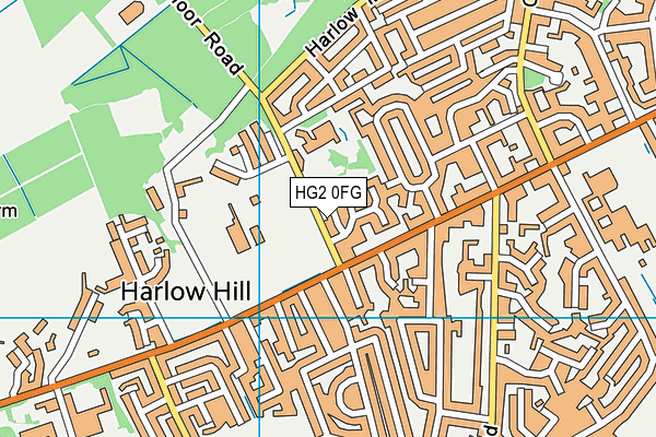 HG2 0FG map - OS VectorMap District (Ordnance Survey)