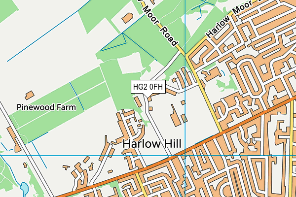 Harrogate Indoor Bowling Club map (HG2 0FH) - OS VectorMap District (Ordnance Survey)