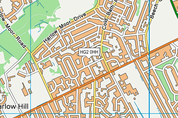 HG2 0HH map - OS VectorMap District (Ordnance Survey)
