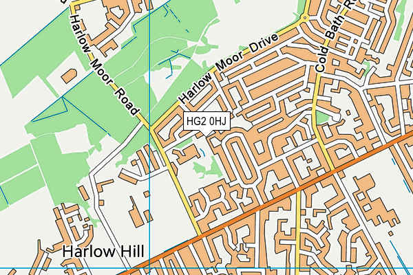 HG2 0HJ map - OS VectorMap District (Ordnance Survey)