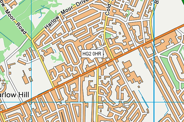 HG2 0HR map - OS VectorMap District (Ordnance Survey)