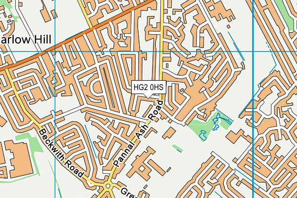 HG2 0HS map - OS VectorMap District (Ordnance Survey)