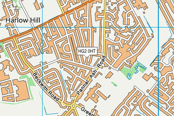 HG2 0HT map - OS VectorMap District (Ordnance Survey)