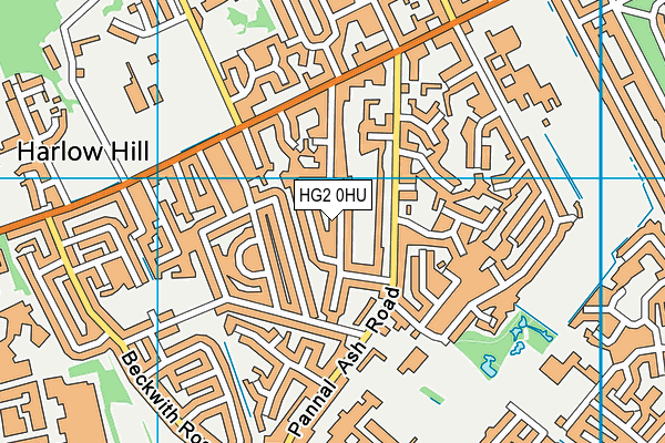 HG2 0HU map - OS VectorMap District (Ordnance Survey)