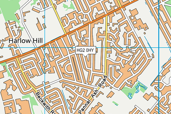 HG2 0HY map - OS VectorMap District (Ordnance Survey)