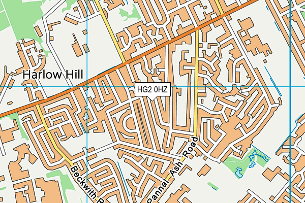 HG2 0HZ map - OS VectorMap District (Ordnance Survey)