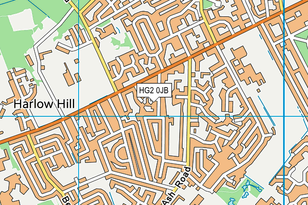 HG2 0JB map - OS VectorMap District (Ordnance Survey)