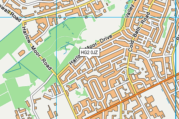 HG2 0JZ map - OS VectorMap District (Ordnance Survey)