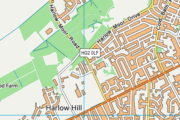 HG2 0LF map - OS VectorMap District (Ordnance Survey)