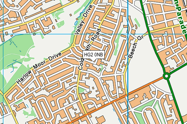 HG2 0NB map - OS VectorMap District (Ordnance Survey)