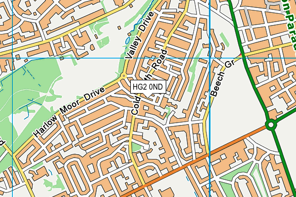 HG2 0ND map - OS VectorMap District (Ordnance Survey)