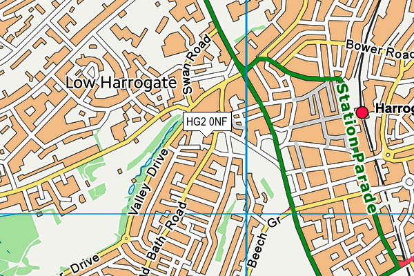 HG2 0NF map - OS VectorMap District (Ordnance Survey)