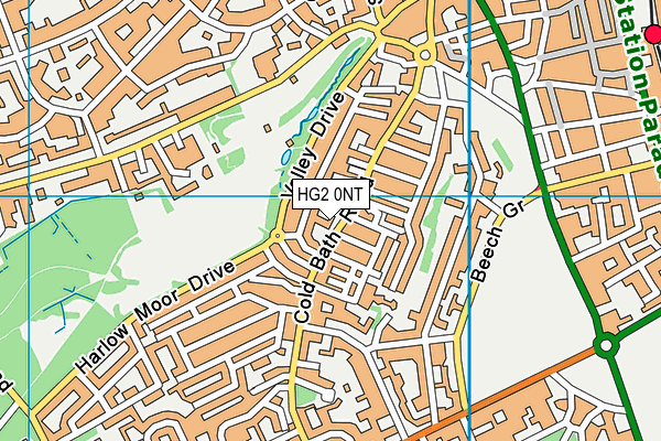 HG2 0NT map - OS VectorMap District (Ordnance Survey)