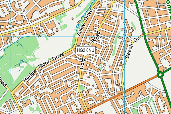 HG2 0NU map - OS VectorMap District (Ordnance Survey)