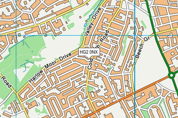 HG2 0NX map - OS VectorMap District (Ordnance Survey)