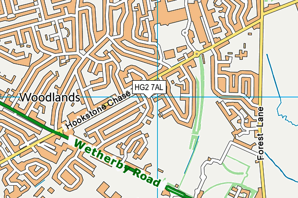 HG2 7AL map - OS VectorMap District (Ordnance Survey)