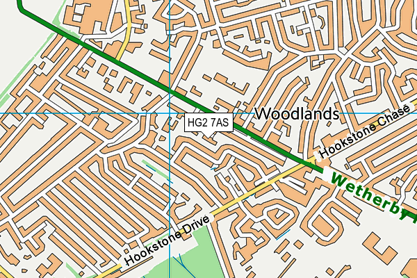 HG2 7AS map - OS VectorMap District (Ordnance Survey)